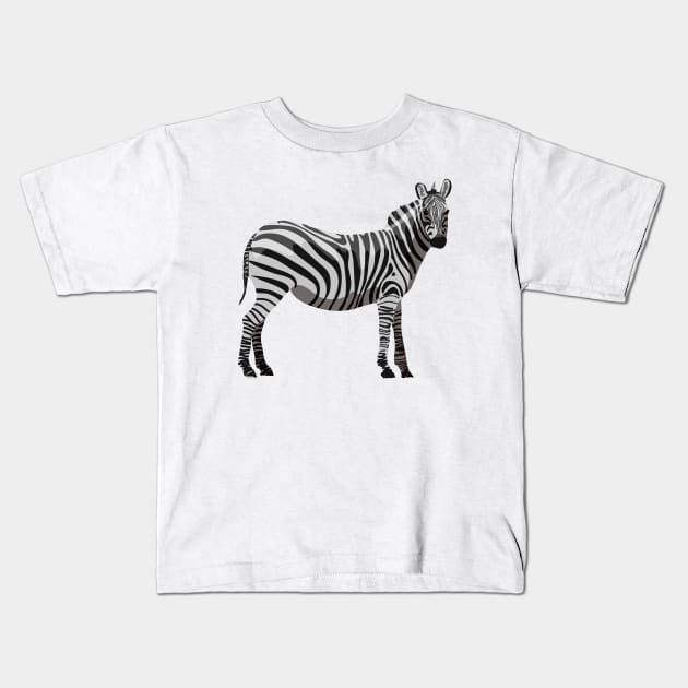 Zebra - Cute Zebra Kids T-Shirt by KC Happy Shop